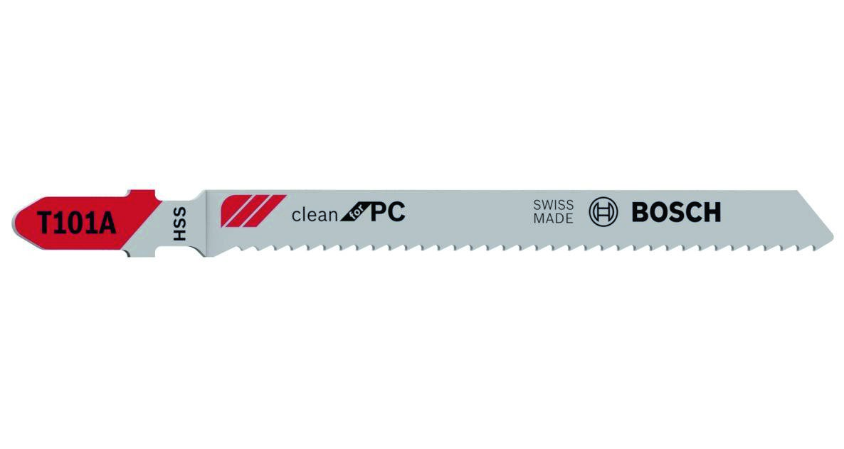 Bosch Professional Accessories 2608631010 T101A Jigsaw blades T - Shank Per 5 Plexiglas