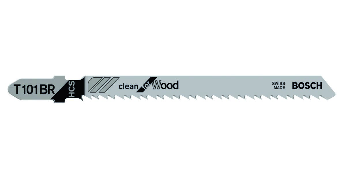 Bosch Professional Accessories 2608630014 T101BR Jigsaw blades T - Shank Per 5 Wood