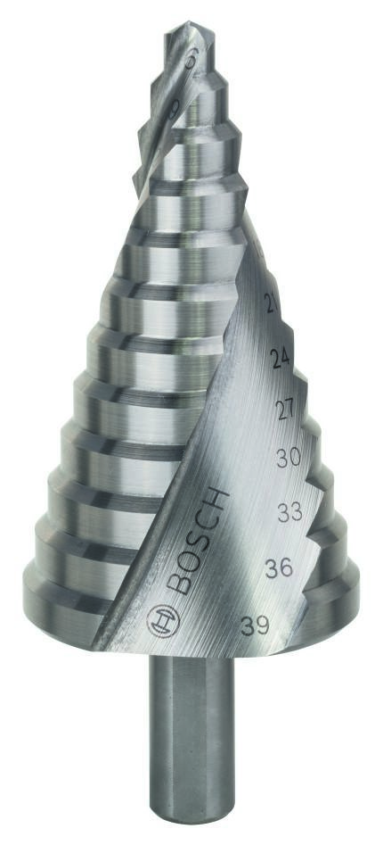 Bosch Professional Accessories 2608597521 Step drill bit HSS 6-39 mm 3-sided shank