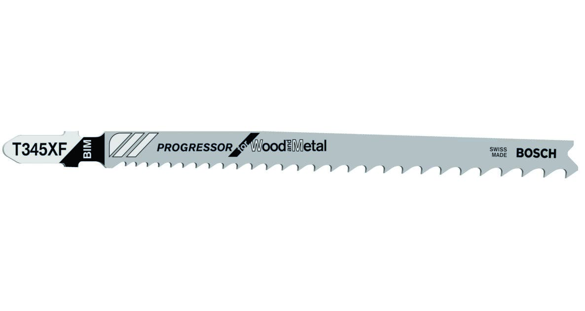 Bosch Professional Accessories 2608634994 T345XF Jigsaw blades T - Shank Per 5 Wood and metal
