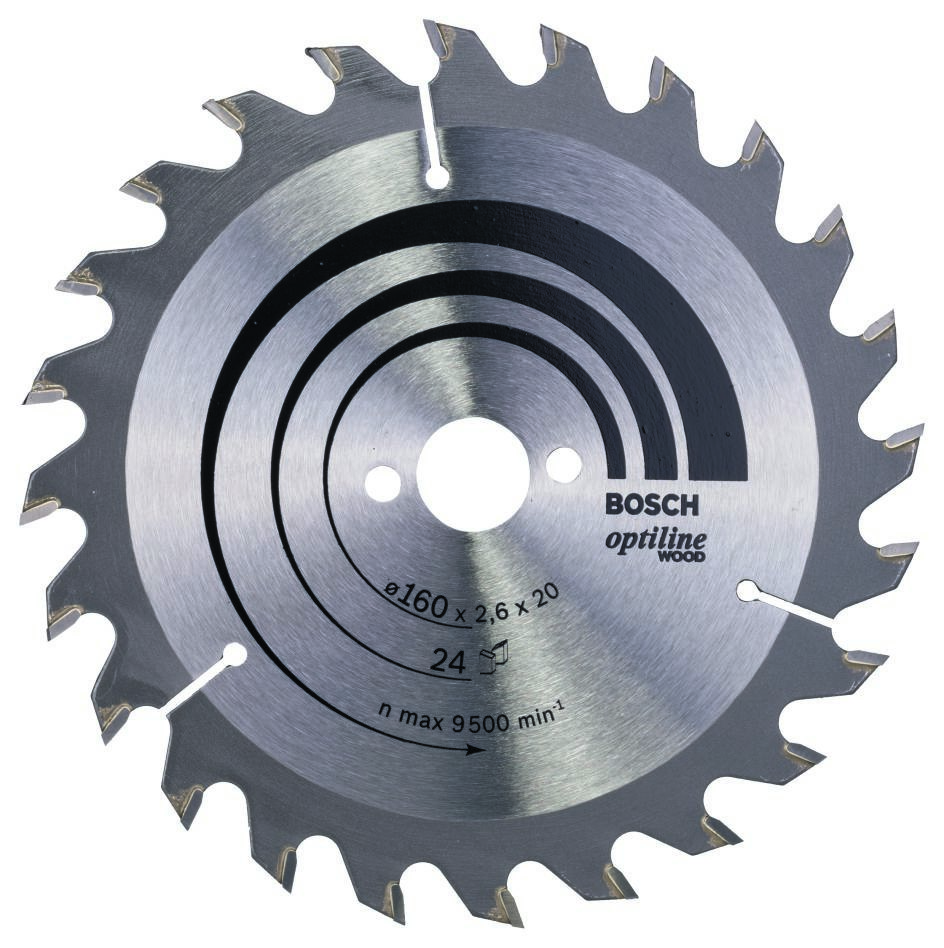 Bosch Professional Accessories 2608640596 Circular saw blade 160 x 20 x 24T Optiline Wood