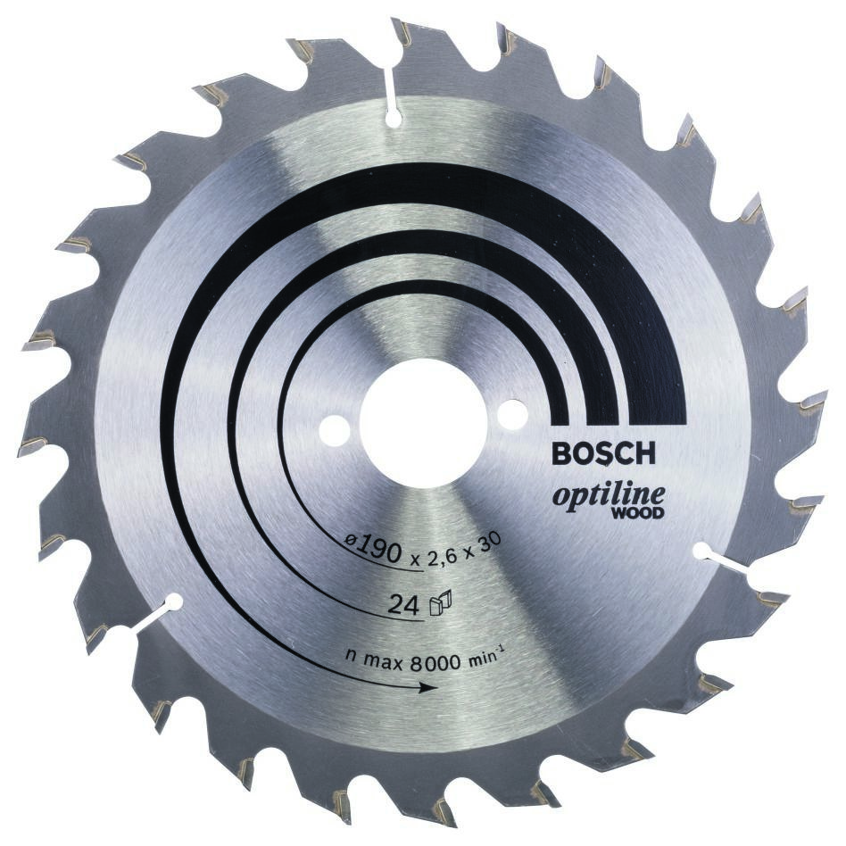 Bosch Professional Accessories 2608640615 Circular saw blade 190 x 30 x 24T Optiline Wood