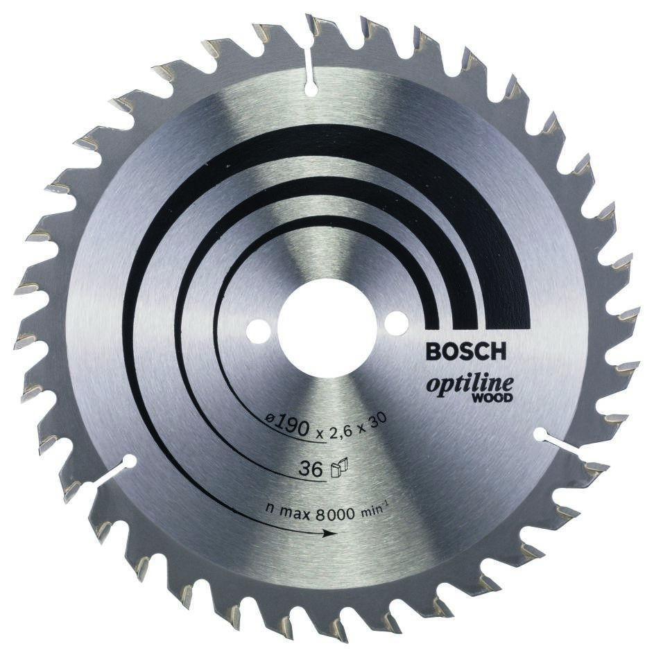 Bosch Professional Accessories 2608640616 Circular saw blade 190 x 30 x 36T Optiline Wood