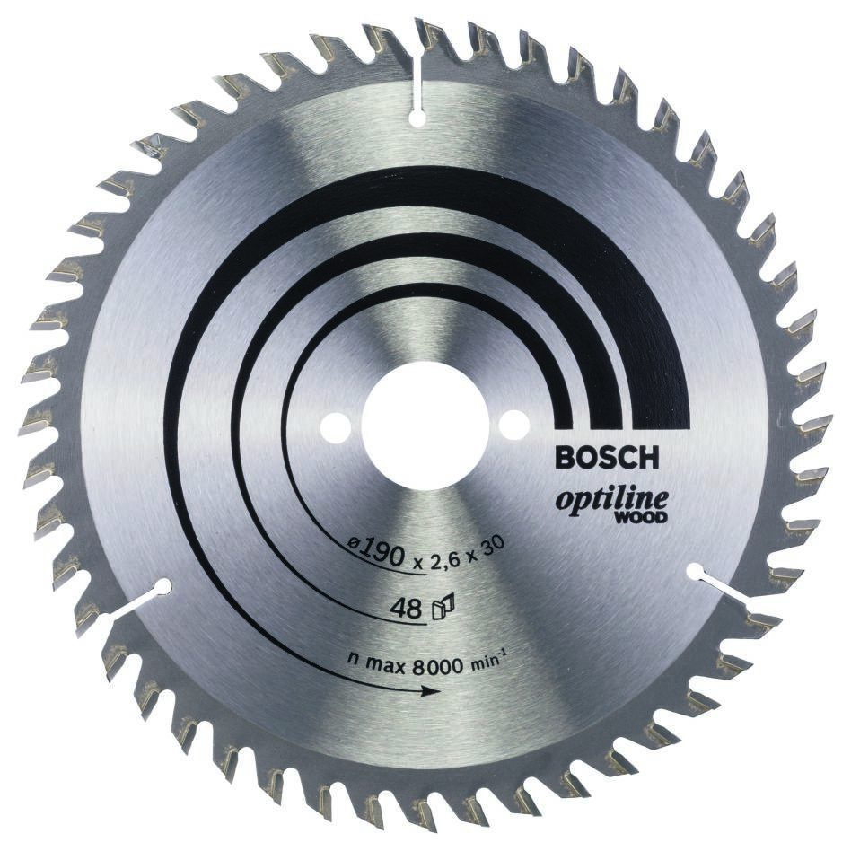 Bosch Professional Accessories 2608640617 Circular saw blade 190 x 30 x 48T Optiline Wood