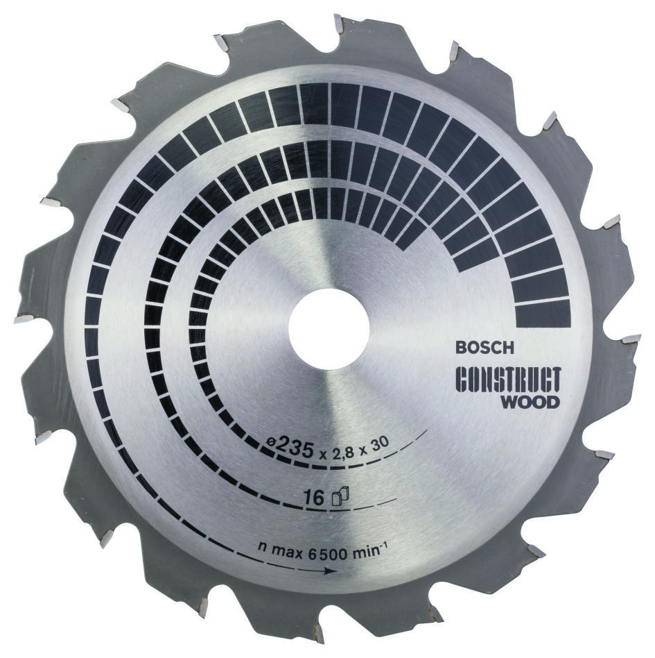 Bosch Professional Accessories 2608640636 Circular saw blade 235 x 30 x 16T Construct Wood