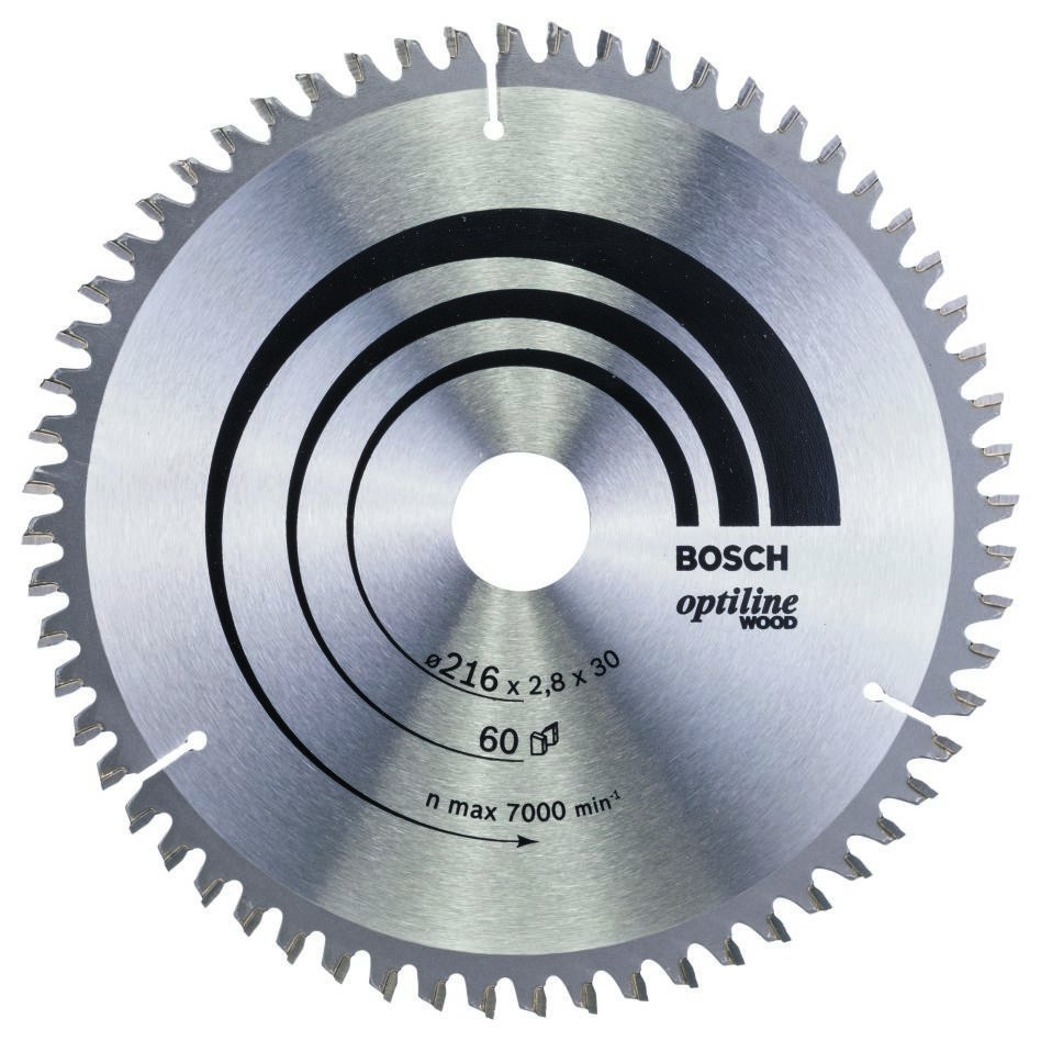 Bosch Professional Accessories 2608640642 Circular saw blade 216 x 30 x 60T Optiline Wood
