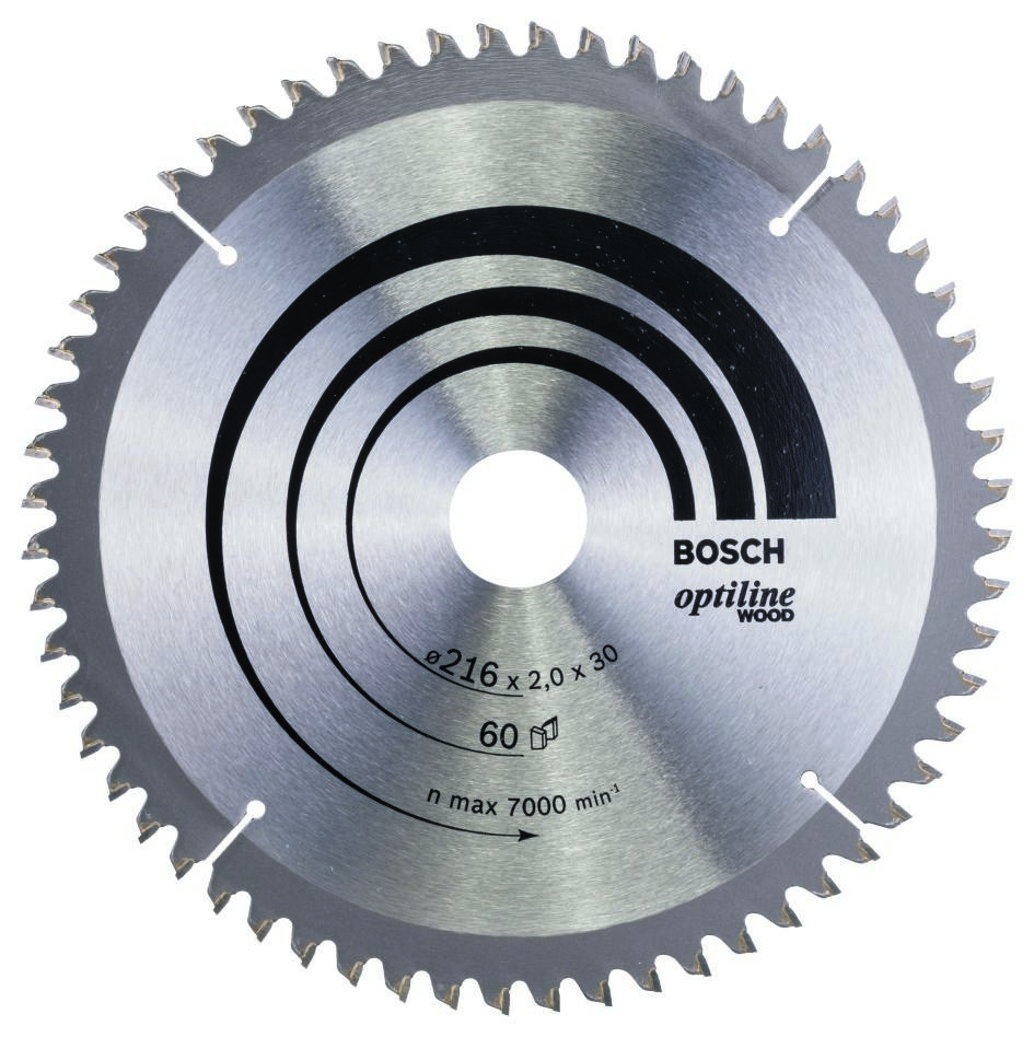 Bosch Professional Accessories 2608640433 Circular saw blade 216 x 30 x 60T Optiline Wood