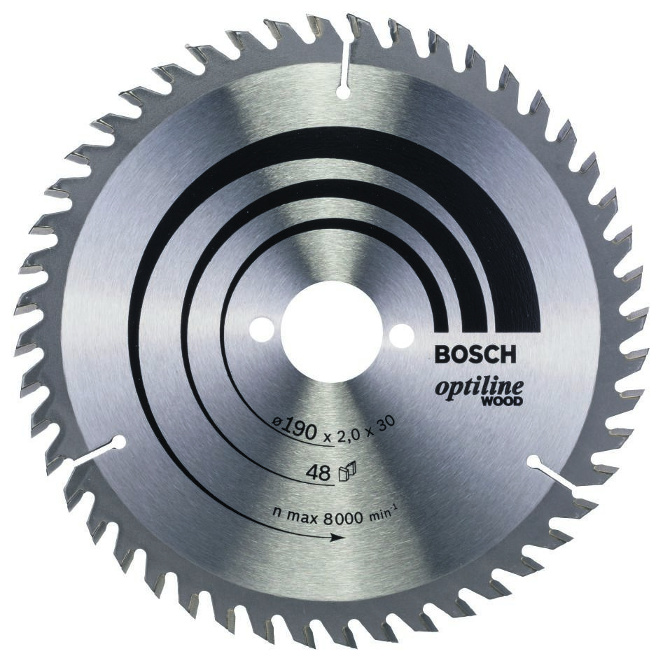 Bosch Professional Accessories 2608641186 Circular saw blade 190 x 30 x 48T Optiline Wood
