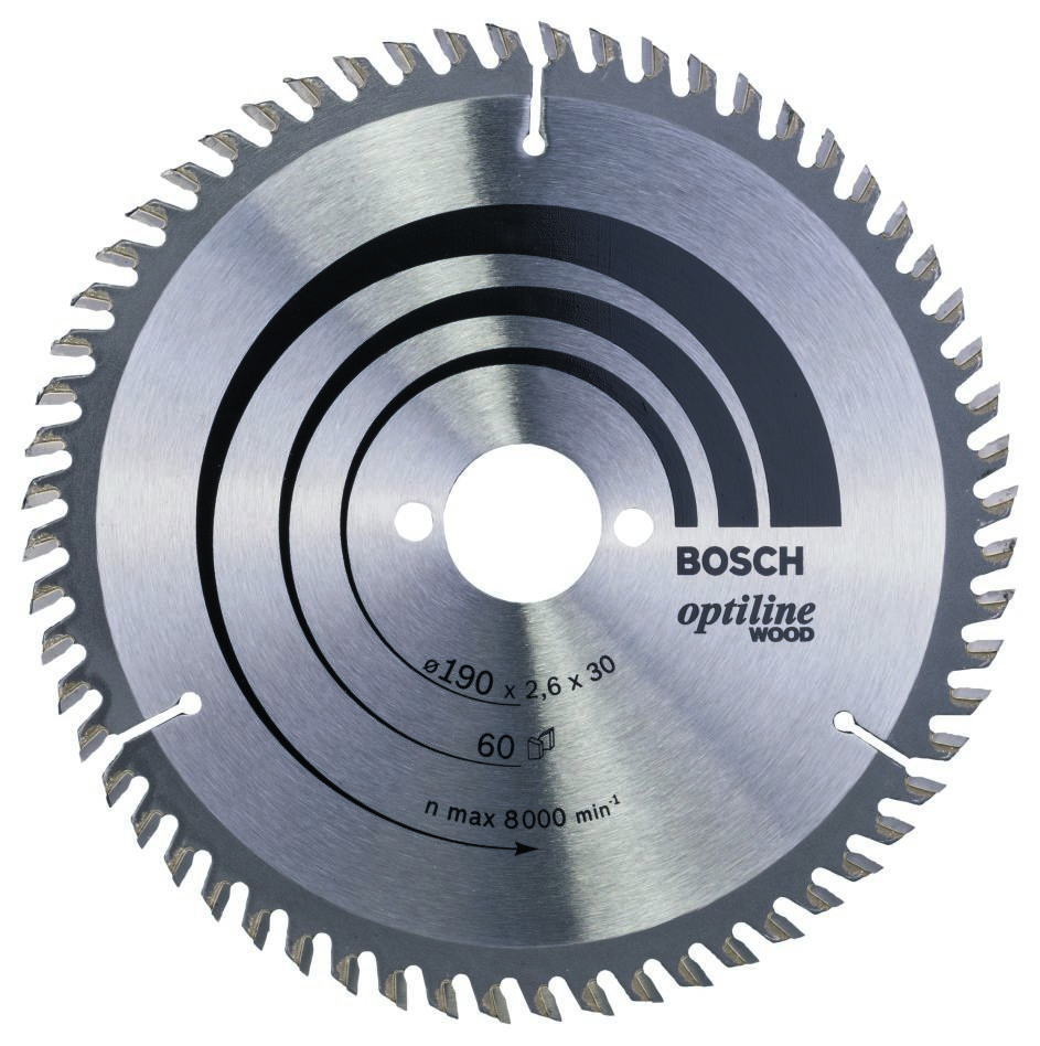 Bosch Professional Accessories 2608641188 Circular saw blade 190 x 30 x 60T Optiline Wood
