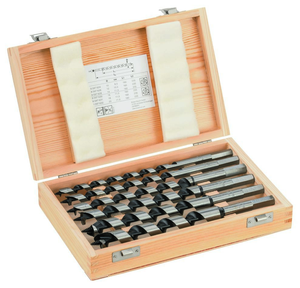 Bosch Professional Accessories 2607019322 Hose drill set 6-piece 10/12/14/16/18/20 x 235 mm hexagonal