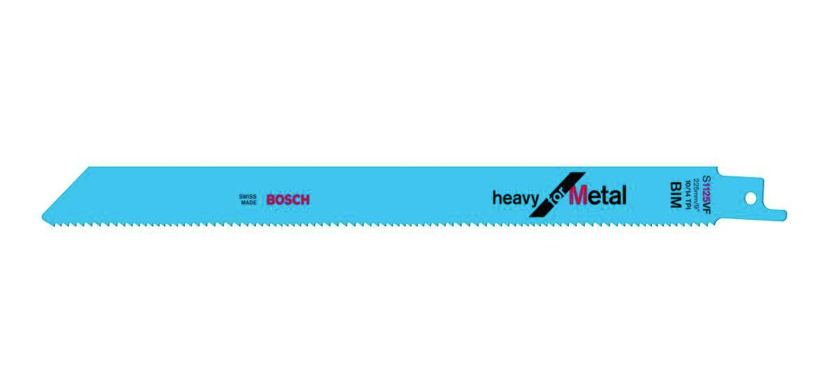 Bosch Professional Accessories 2608657556 S1125VF Reciprocating saw blade  Heavy for Metal 225mm 25 pcs