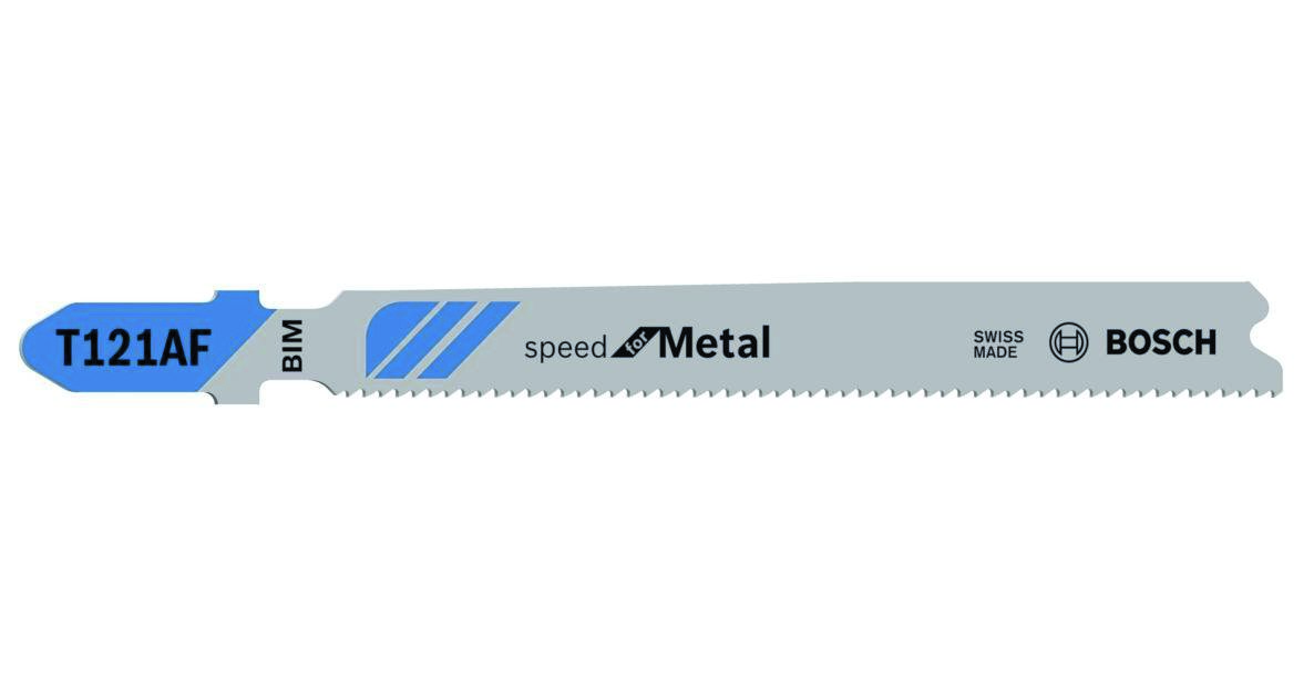 Bosch Professional Accessories 2608636698 T121AF Jigsaw blades T - Shank Per 3 Metal Speed