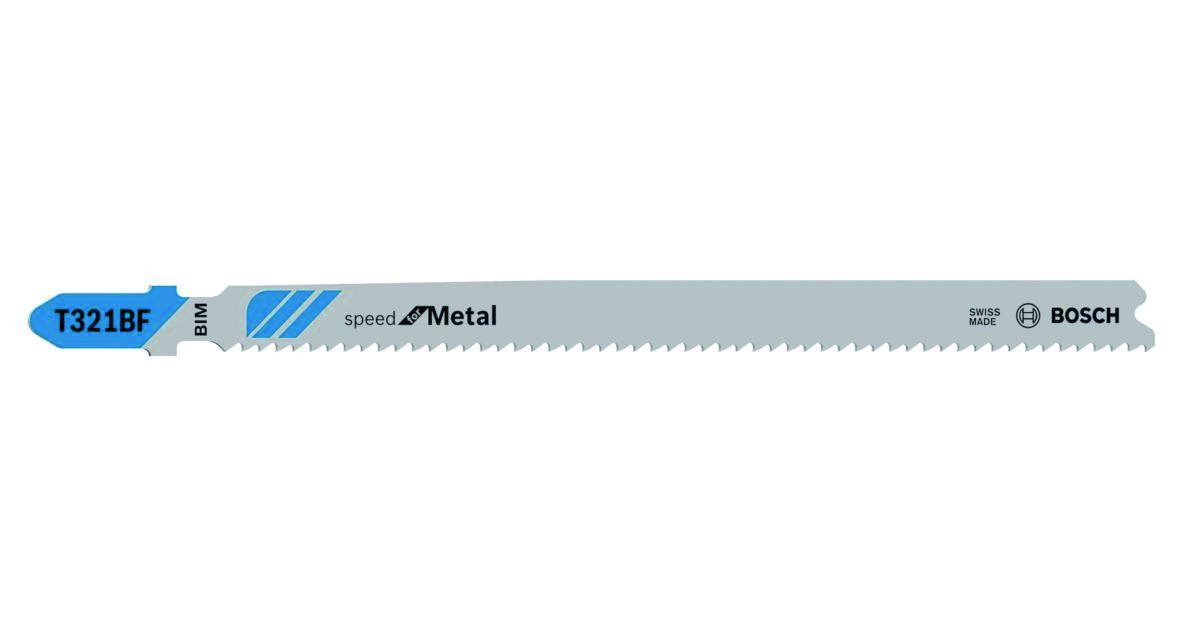 Bosch Professional Accessories 2608636707 T321BF Jigsaw blades T - Shank Per 5 Metal Speed
