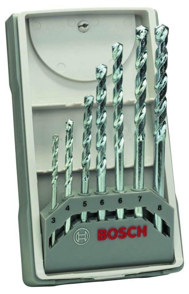 Bosch Professional Accessories 2607017079 7-piece set Stone drill bit CYL-1, 3; 4; 5; 6; 6; 7; 8 mm