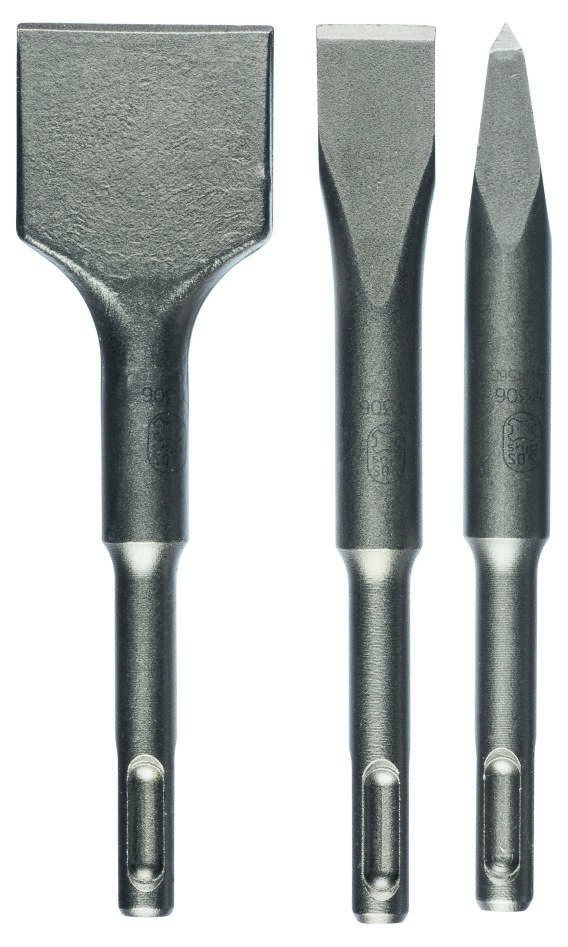 Bosch Professional Accessories 2608690180 3-piece chisel set SDS-plus 140 mm
