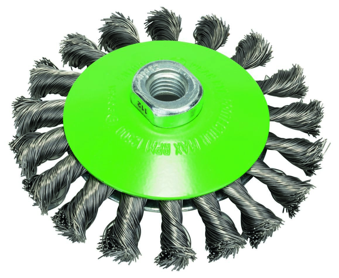 Bosch Professional Accessories 2608622109 Cone brush 115 mm INOX braided M14
