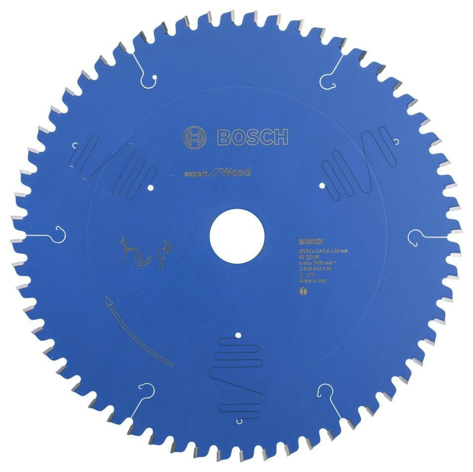 Bosch Professional Accessories 2608642498 Carbide Circular Saw Blade Expert for Wood 250 x 30 x 60T