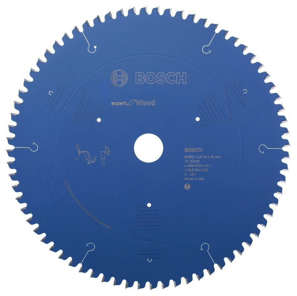 Bosch Professional Accessories 2608642499 Carbide Circular Saw Blade Expert for Wood 300 x 30 x 72T
