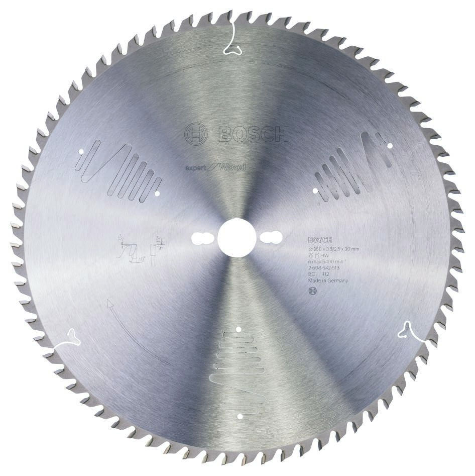 Bosch Professional Accessories 2608642513 Carbide Circular saw blade Expert for Wood 350 x 30 x 72T