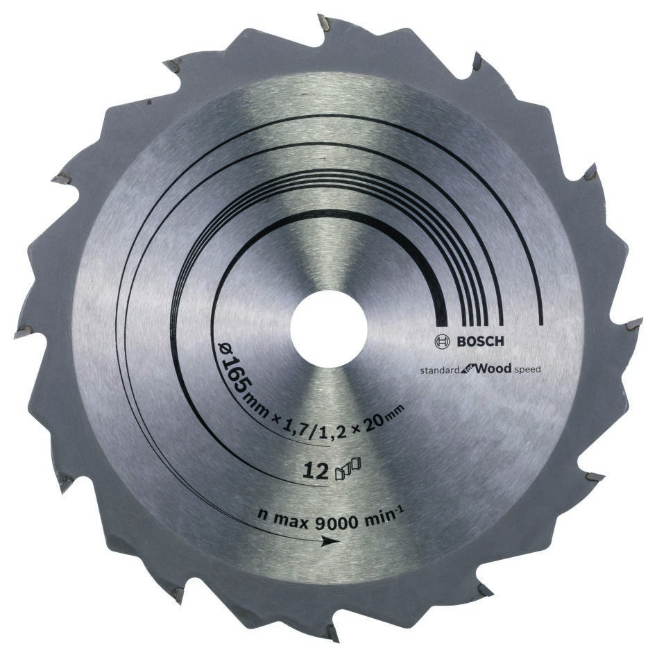 Bosch Professional Accessories 2608642600 Circular saw blade 165 x 20 x 12T Speedline Wood