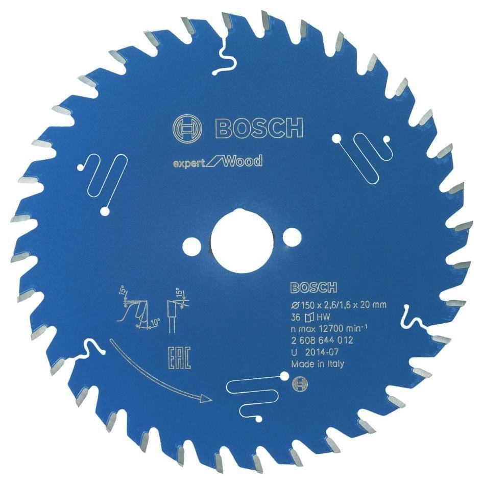Bosch Professional Accessories 2608644012 Carbide Circular saw blade Expert for Wood 150 x 20 x 36T