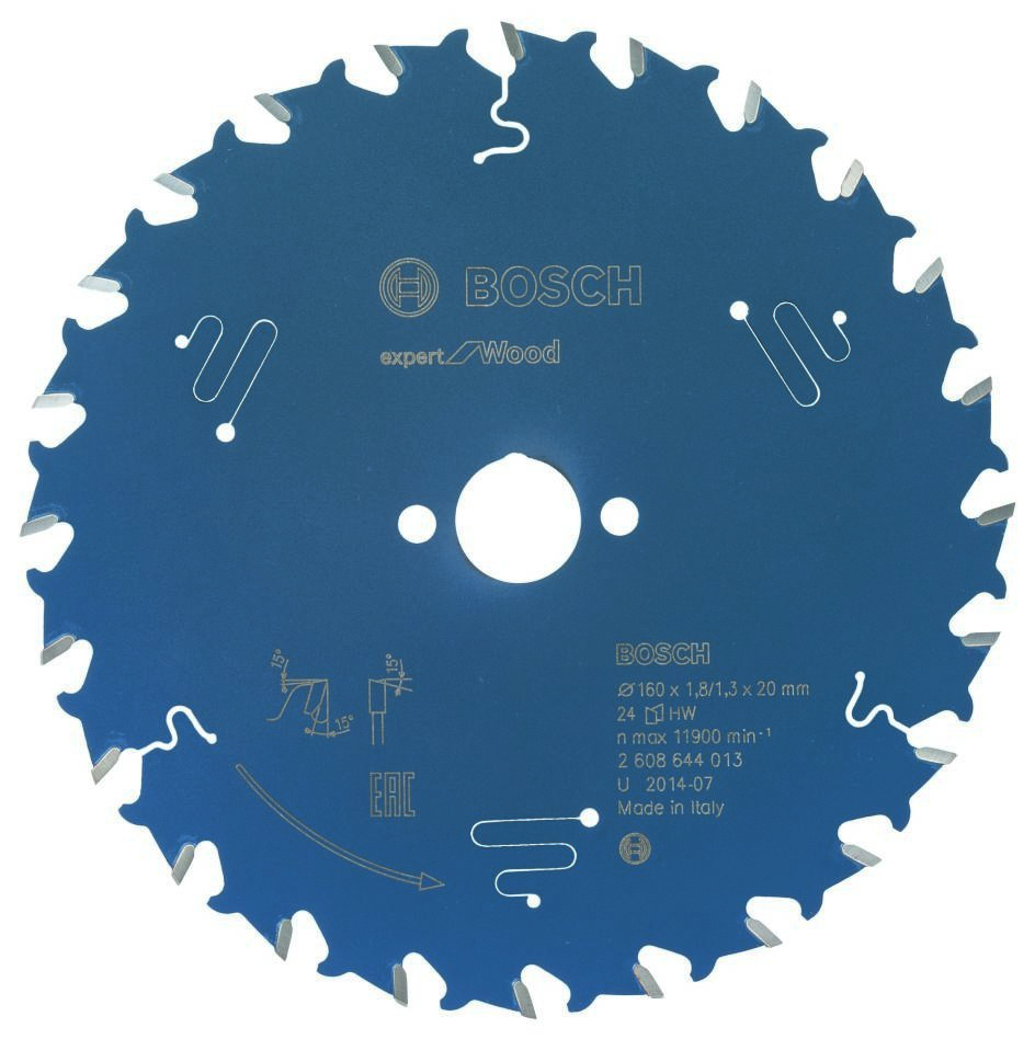 Bosch Professional Accessories 2608644013 Carbide Circular saw blade Expert for Wood 160 x 20 x 24T