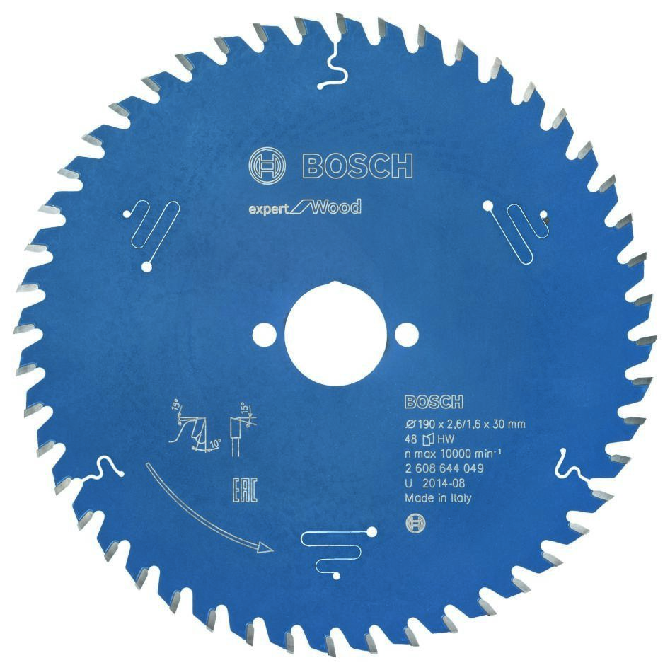 Bosch Professional Accessories 2608644049 Carbide Circular saw blade Expert for Wood 190 x 30 x 48T