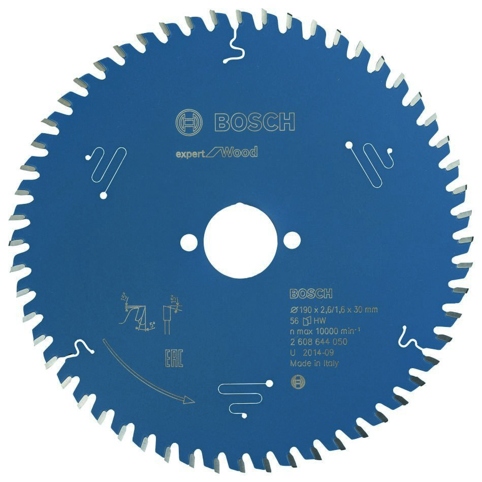 Bosch Professional Accessories 2608644050 Carbide Circular saw blade Expert for Wood 190 x 30 x 56T