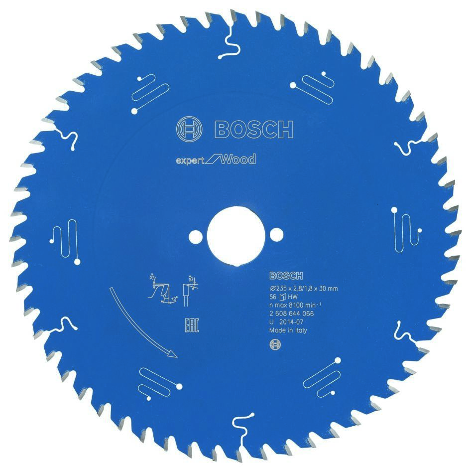 Bosch Professional Accessories 2608644066 Carbide Circular saw blade Expert for Wood 235 x 30 x 56T