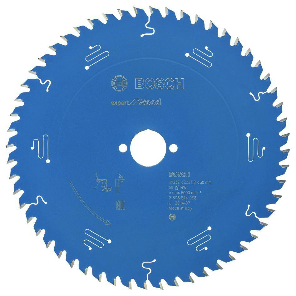 Bosch Professional Accessories 2608644068 Carbide Circular saw blade Expert for Wood 237 x 30 x 56T