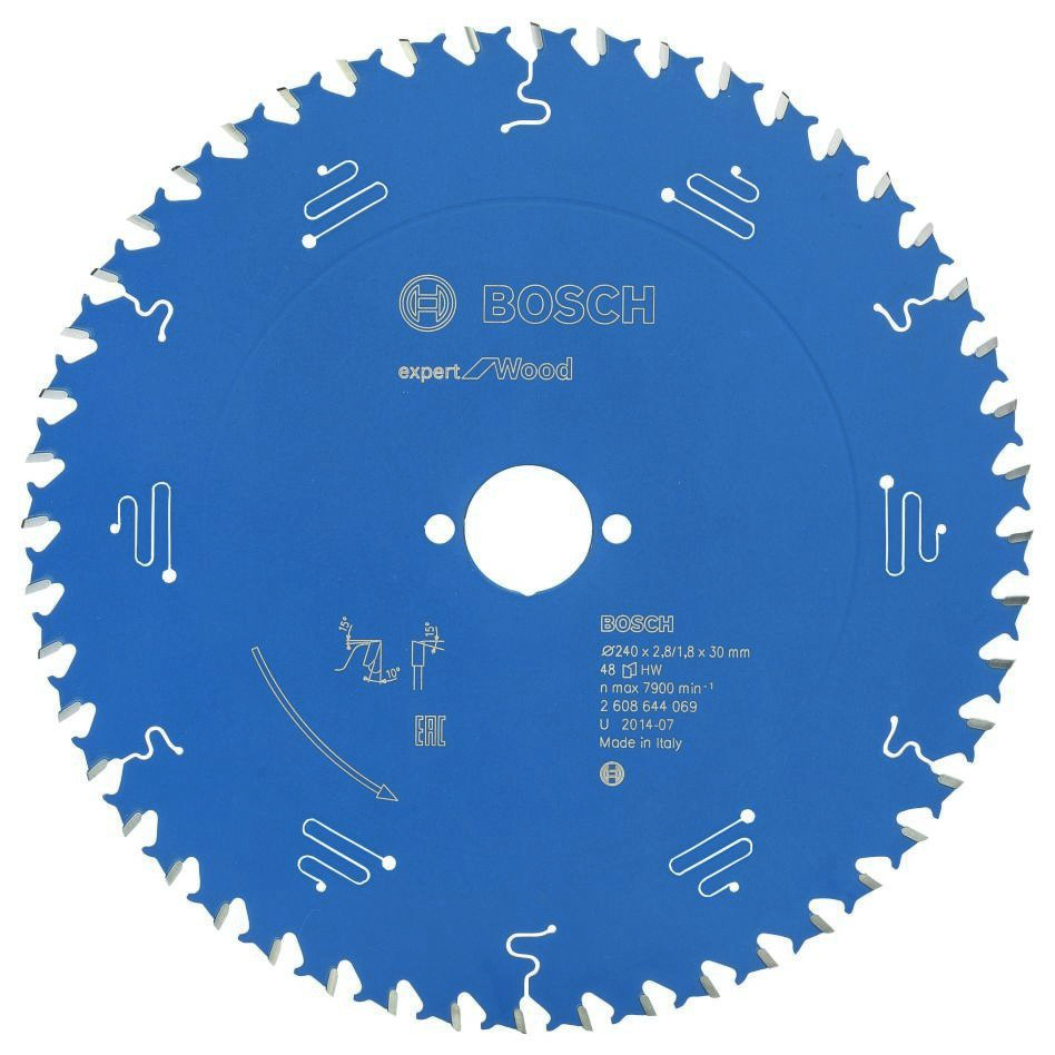 Bosch Professional Accessories 2608644069 Carbide Circular saw blade Expert for Wood 240 x 30 x 48T