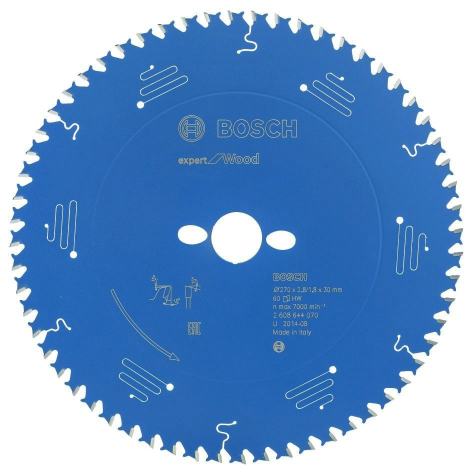 Bosch Professional Accessories 2608644070 Carbide Circular saw blade Expert for Wood 270 x 30 x 60T