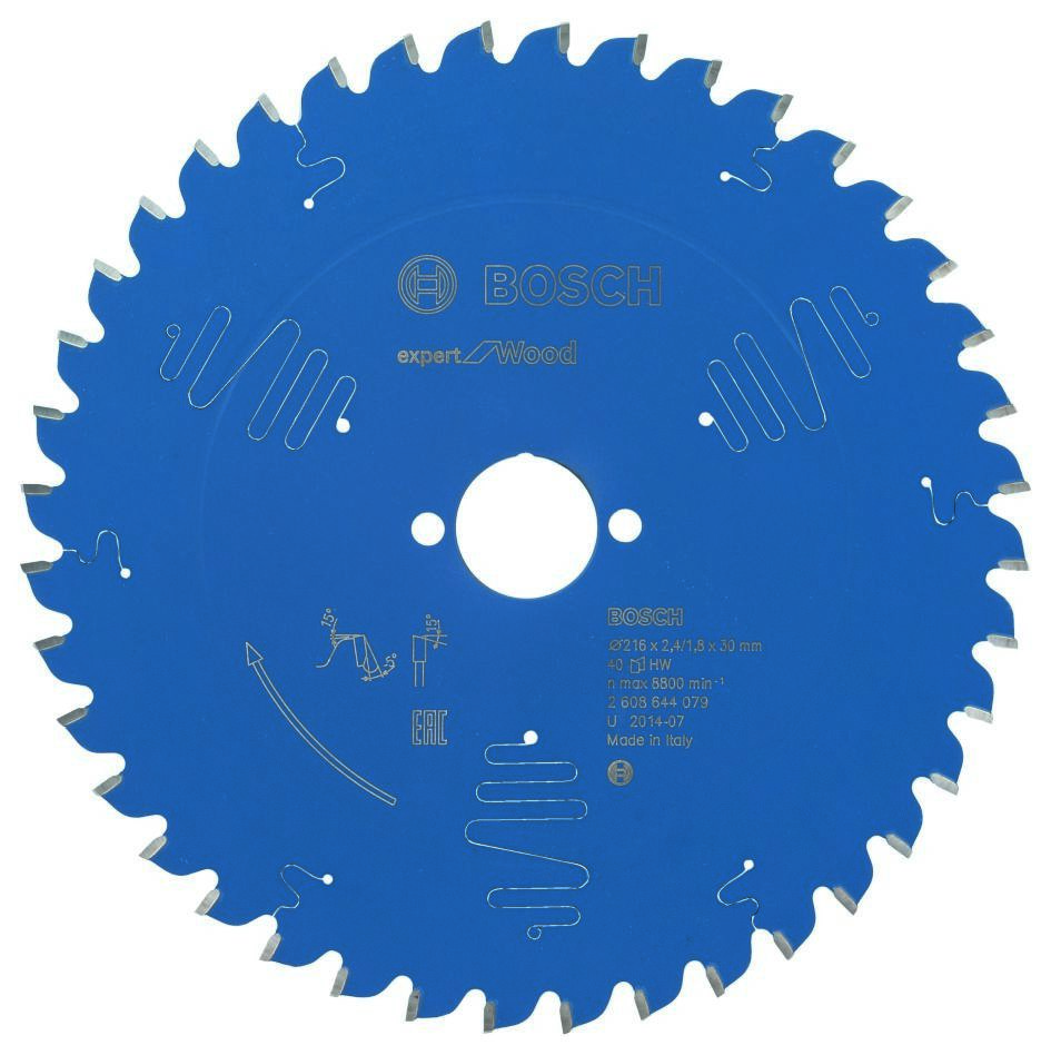 Bosch Professional Accessories 2608644079 Carbide Circular saw blade Expert for Wood 216 x 30 x 40T