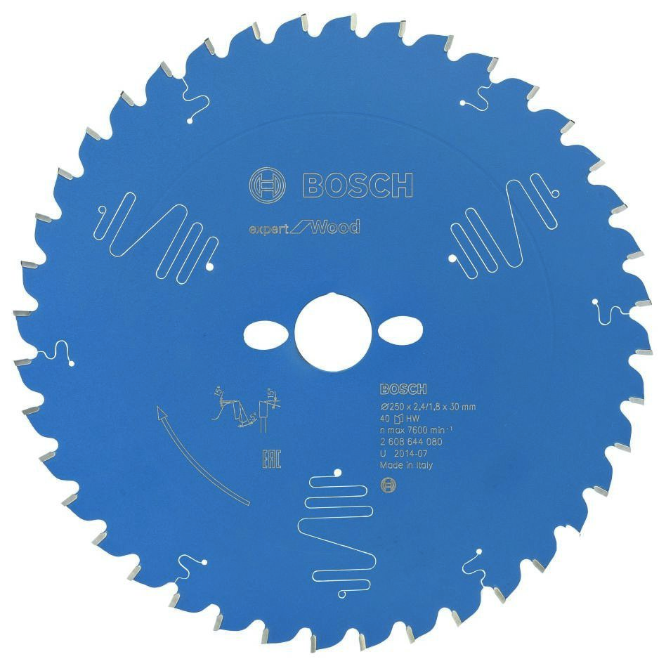 Bosch Professional Accessories 2608644080 Carbide Circular saw blade Expert for Wood 250 x 30 x 40T