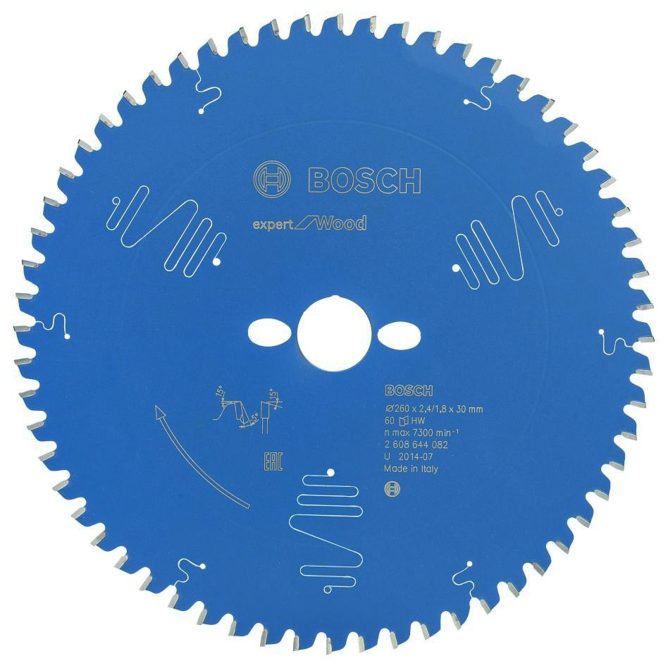 Bosch Professional Accessories 2608644082 Carbide Circular saw blade Expert for Wood 260 x 30 x 60T
