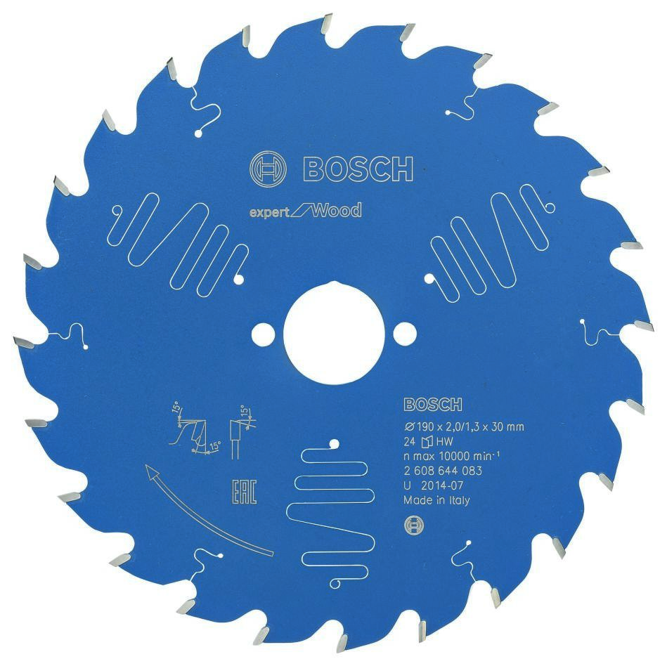 Bosch Professional Accessories 2608644083 Carbide Circular saw blade Expert for Wood 190 x 30 x 24T