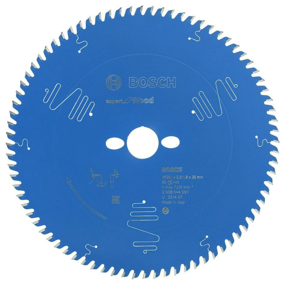 Bosch Professional Accessories 2608644091 Carbide Circular saw blade Expert for Wood 260 x 30 x 80T