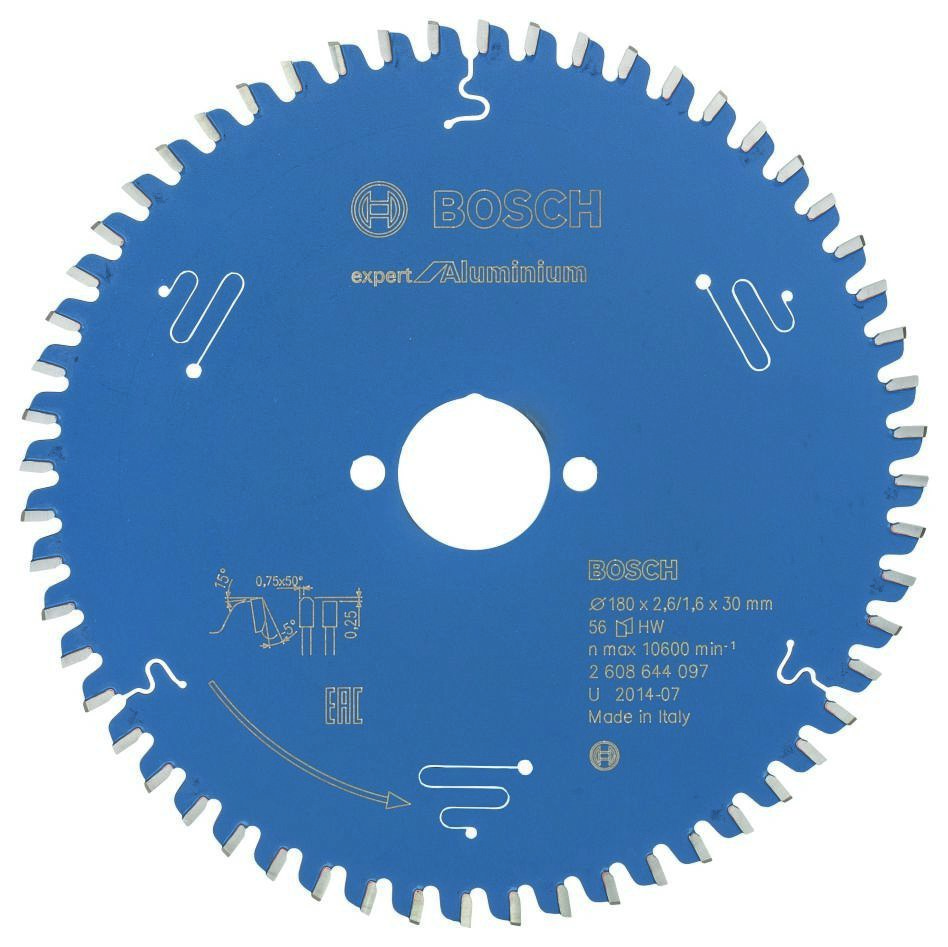 Bosch Professional Accessories 2608644097 Carbide Circular saw blade Expert for Aluminum 180 x 30 x 56T