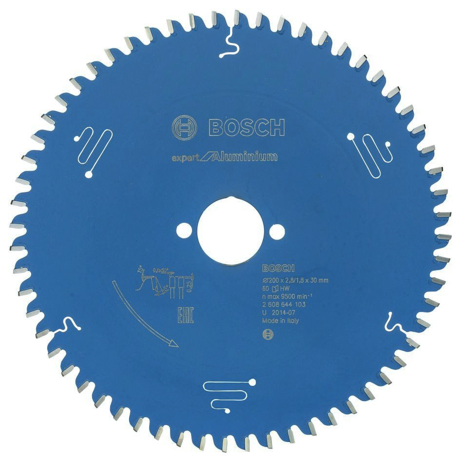 Bosch Professional Accessories 2608644103 Carbide Circular saw blade Expert for Aluminum 200 x 30 x 60T