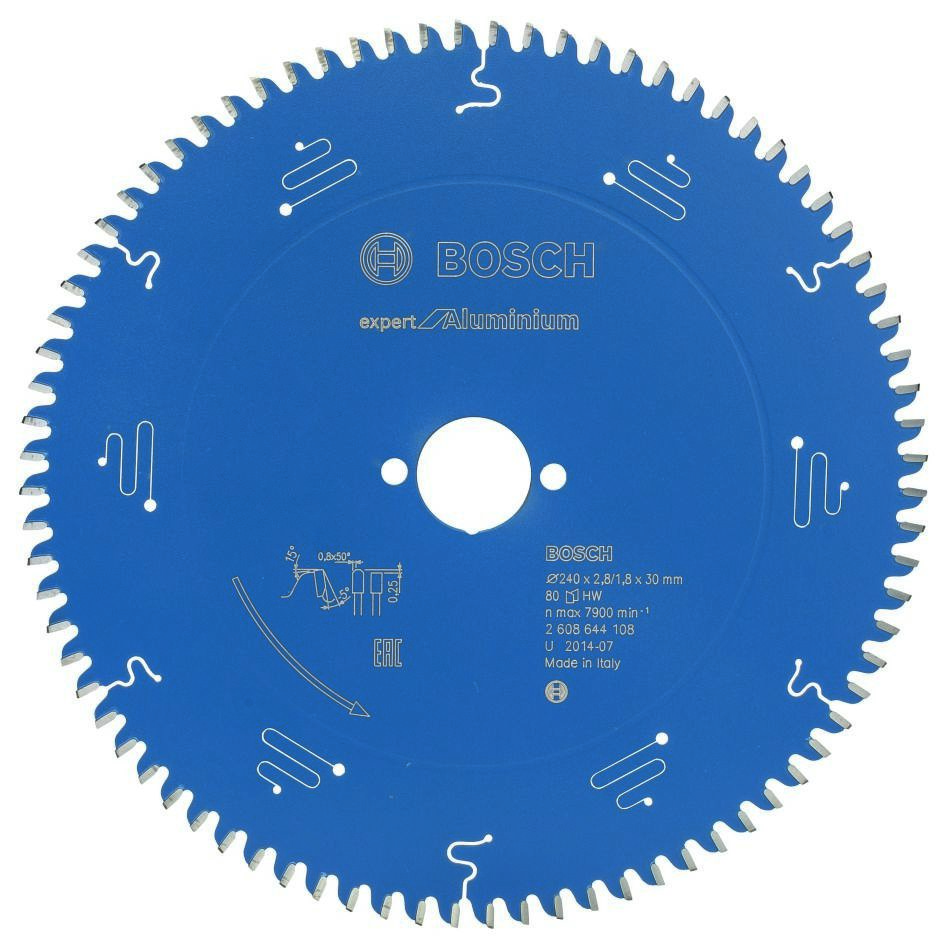 Bosch Professional Accessories 2608644108 Carbide Circular saw blade Expert for Aluminum 240 x 30 x 80T