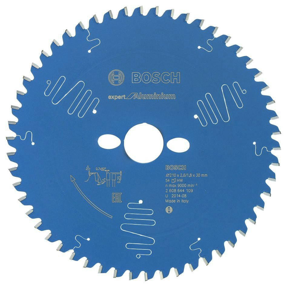 Bosch Professional Accessories 2608644109 Carbide Circular saw blade Expert for Aluminum 210 x 30 x 54T