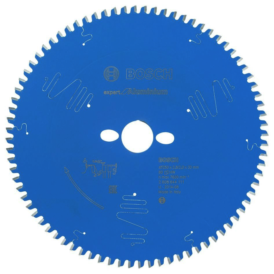 Bosch Professional Accessories 2608644111 Carbide Circular saw blade Expert for Aluminum 250 x 30 x 80T