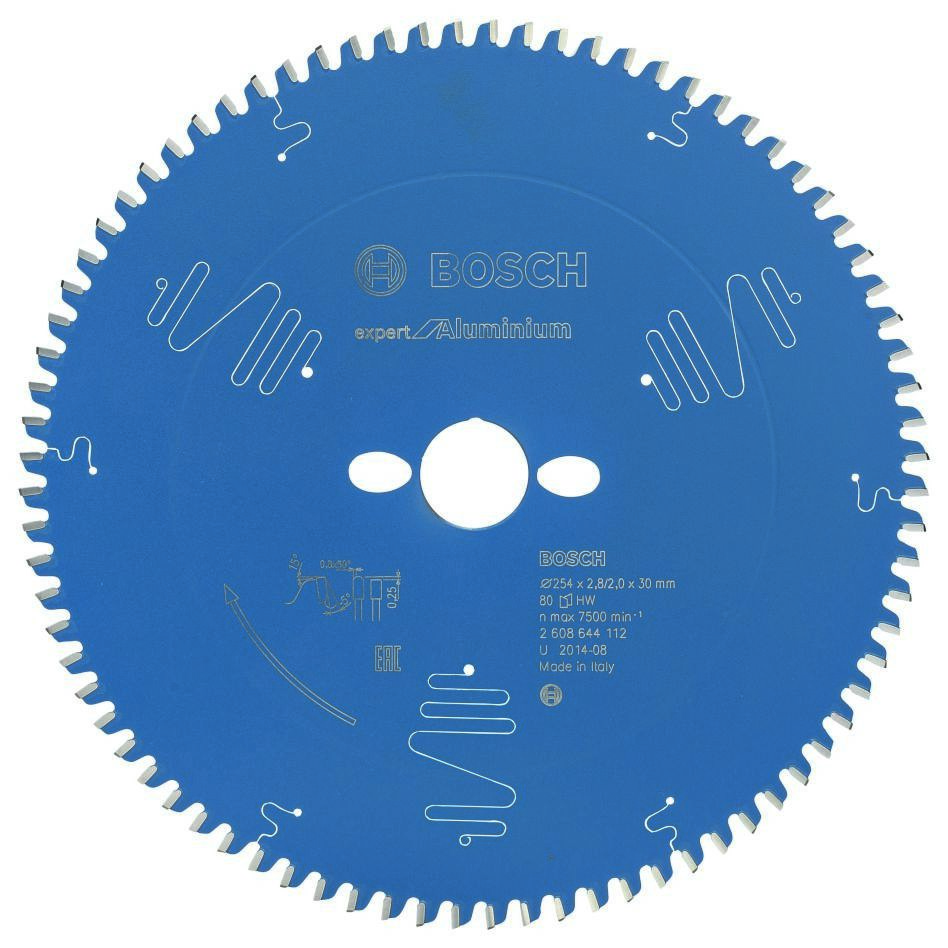 Bosch Professional Accessories 2608644112 Carbide Circular saw blade Expert for Aluminum 254 x 30 x 80T