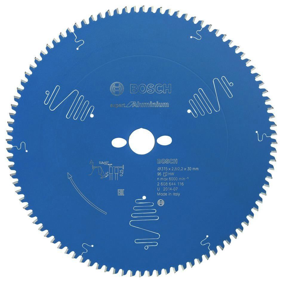 Bosch Professional Accessories 2608644116 Carbide Circular saw blade Expert for Aluminum 315 x 30 x 96T