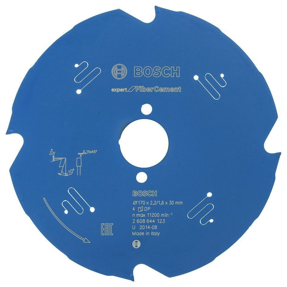 Bosch Professional Accessories 2608644123 Carbide Circular saw blade Fibre Cement Expert 170 x 30 x 4T