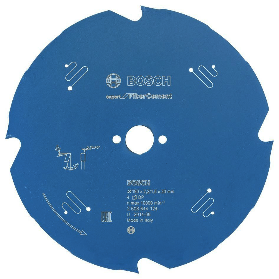 Bosch Professional Accessories 2608644124 Carbide Circular saw blade Expert for Fibre Cement 190 x 20 x 4T