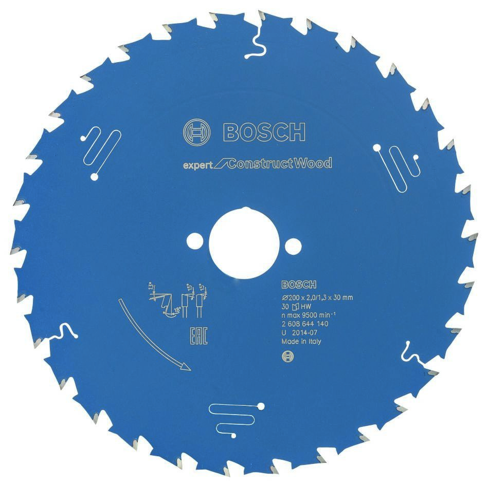 Bosch Professional Accessories 2608644140 Carbide Circular saw blade Expert for Construct Wood 200 x 30 x 30T