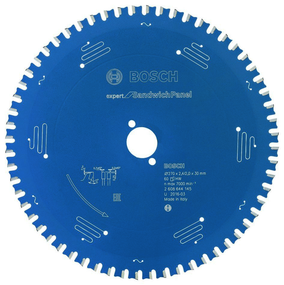 Bosch Professional Accessories 2608644145 Carbide Circular saw blade Expert for Sandwich Panel 270 x 30 x 60T