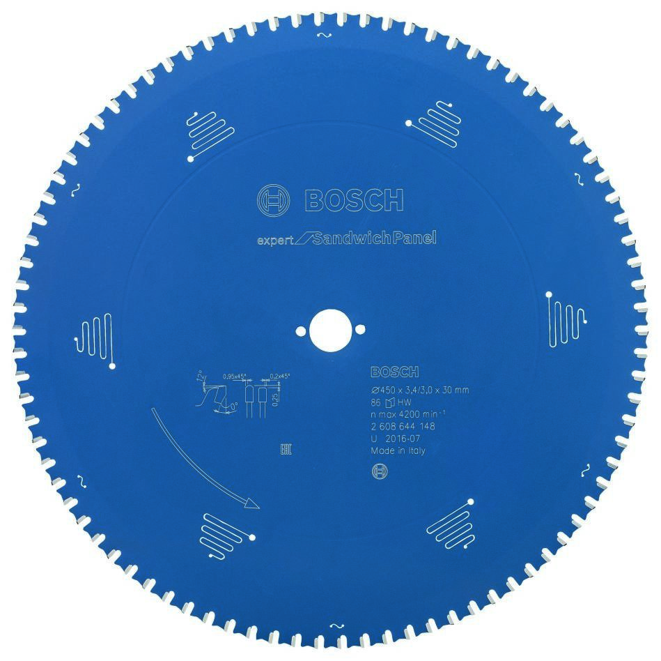 Bosch Professional Accessories 2608644148 Carbide Circular saw blade Expert for Sandwich Panel 450 x 30 x 86T