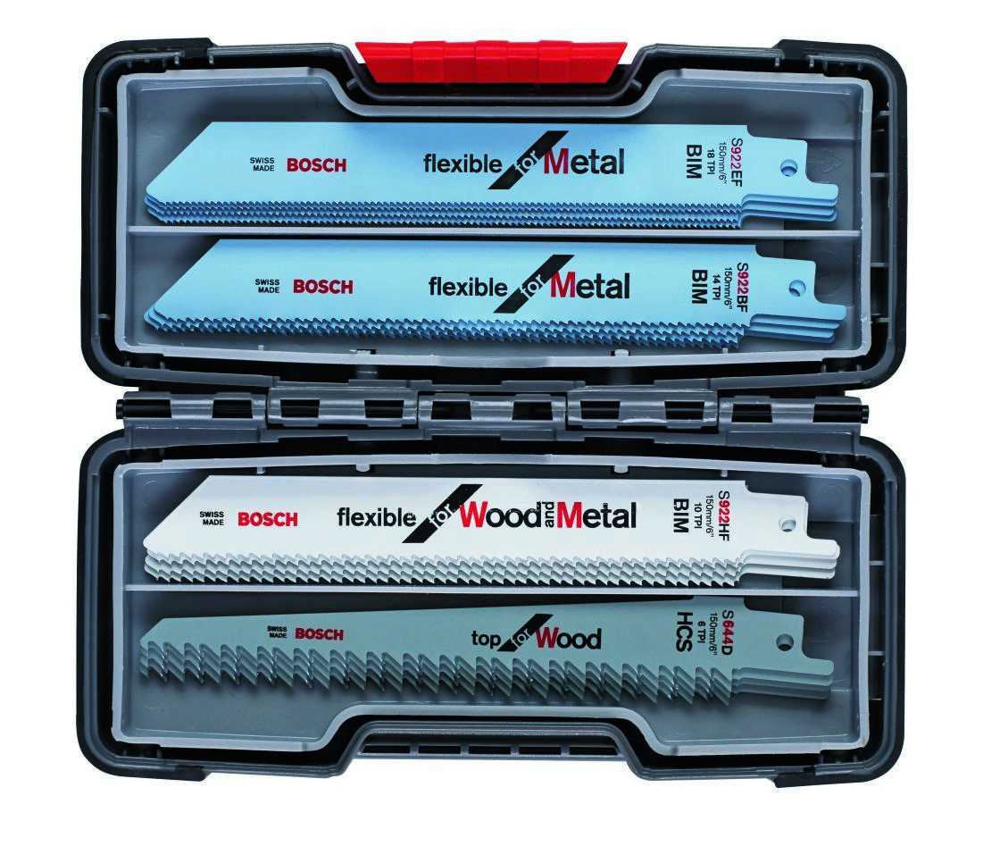 Bosch Professional Accessories 2607010902 Reciprocating saw blade set Wood and Metal Basic 20-piece in Box